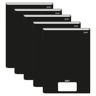 Caderno Stiff Preto Slim: Pacote com 5 Unidades - imagem 1