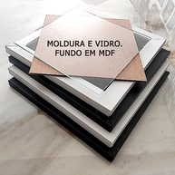 Kit 4 Quadros Decorativos 18x18 cm - Café e Cozinha com Vidro | Moldura de Madeira e Impressão Fotográfica - imagem 4