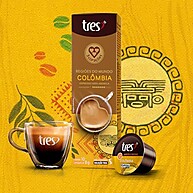 Café Espresso Colômbia TRES 3 Corações: 10 Cápsulas Intensas - imagem 3