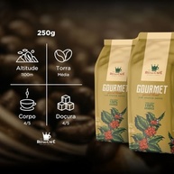 Café Em Grãos Gourmet Torrado 250g REI DO CAFE 100% Arábica Alta Mogiana Cafeteria Tradicional de Santos - imagem 4