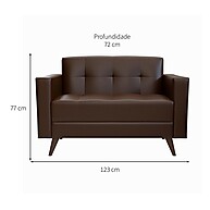 Sofá 2 Lugares Vitrola: Conforto e Estilo Café - imagem 2