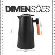 Garrafa Térmica 1L com Cabo de Madeira - Design Elegante para Café e Chá - imagem 3