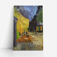 Quadro Van Gogh Terraço do Café à Noite - Canvas Látex 60x40cm | Arte Premium com Borda Infinita - imagem 1