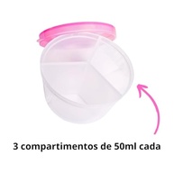 Kit 2 Porta Leite em Pó Multiuso 3 Compartimentos 50ml - Ideal para Bebês, Café e Snacks - imagem 5