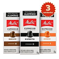 Café Melitta em Cápsulas: Kit Ristretto, Marcato e Audacce - imagem 1