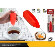 Mini Mixer Inox Vermelho: Espume Seu Café! - imagem 2