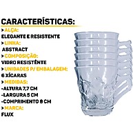 Kit Xícaras Vidro 6 Peças 150ml – Elegância e Praticidade para o Seu Café - imagem 2