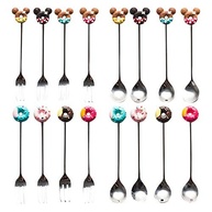Colher de Aço Inoxidável 304 com Design Divertido - Donuts & Animais para Café e Sobremesas - imagem 2