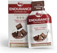 Kit 2 Endurance Caffeine Gel Vitafor Caixa 12 sachês Chocolate Belga - imagem 2