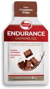 Kit 2 Endurance Caffeine Gel Vitafor Caixa 12 sachês Chocolate Belga - imagem 1
