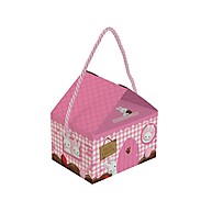 Caixa Casinha Páscoa Rosa - 10 Unidades Cromus Rizzo - imagem 1