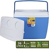 Caixa Cooler Térmico Grande Azul 36L – Geladeira Portátil para 54 Latas - imagem 1