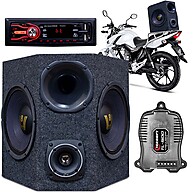 Caixa de Som Moto: Rádio e Amplificador 400W - imagem 1