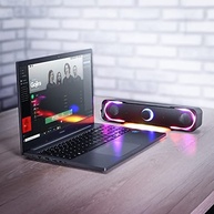 Knup Caixa De Som Gamer Pc Tv Notebook Com Led Rgb P2 Usb Potente, preto, KP-RO803 - imagem 3