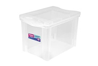 Caixa Organizadora Plástica 30L com Tampas Click - Cor Cristal, Linha Radical - imagem 2