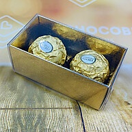 Caixa para 2 Doces Ouro: Elegância que Vende! - imagem 1