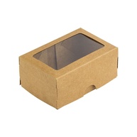 Caixa para Doces com Visor: 10 Unidades Kraft - imagem 1