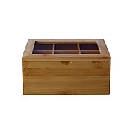 Caixa Porta Chá em Bambu 10x21x16cm – Organize Seus Chás com Estilo - imagem 1