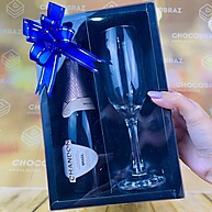 Caixa Preta com Visor: Elegância para Mini Champanhe - imagem 1
