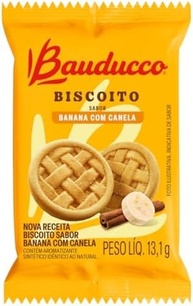 Biscoito Amanteigado Banana Com Canela Bauducco Caixa 100 Sachês - imagem 2