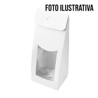 Caixa Sacolinha com Visor: Embalagem Prata para Doces - imagem 1