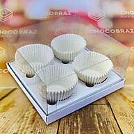Caixas Cupcake: Kit com 10 Unidades Brancas - imagem 1