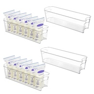 Kit de Armazenamento para Leite Materno Vtopmart - 4 Caixas Transparentes com Alça para Geladeira e Freezer - imagem 1