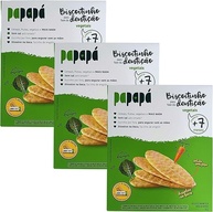 Kit com 3 Caixas de Biscoitinhos para Fase da Dentição sabor Vegetais sem Glúten 36g - Papapá - imagem 1