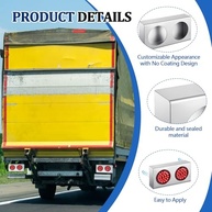 Kit 2 Caixas de Luz Dupla Redonda 10cm Inox 14 Ga para Caminhão e Reboque - Proteção e Personalização - imagem 4