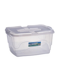 Kit 3 Caixas Organizadoras 20L com Tampa e Trava - Solução Perfeita para Armazenamento - imagem 1