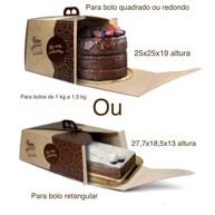 Caixas para Bolo: 5 Unidades (1-1,5kg) - imagem 1