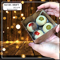 Caixas para Doces Kraft 8x8x4: Elegância e Visibilidade! - imagem 1