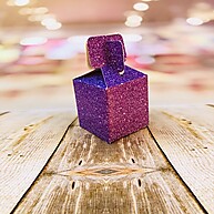 Caixinhas Lembrancinhas Glitter Roxo para Festas Infantis - imagem 1