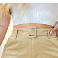 Calça Capri de Sarja Com Cinto: Estilo para Todo Dia - imagem 1