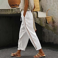 Calça de Renda Lovito: Elegância Casual - imagem 1