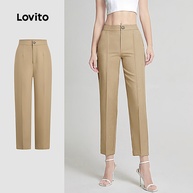 Calça Elegante Lovito: Cáqui e Conforto! - imagem 1