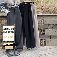 Calça Feminina Lisa Drapeada Live Hosts – Conforto e Estilo - imagem 1