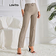 Calça Jacquard Feminina Lovito: Elegância Casual - imagem 1