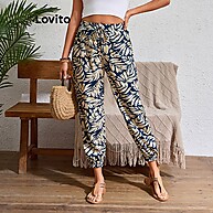 Calça Lovito Boho Plantas Flores – Conforto e Estilo para o Verão - imagem 1