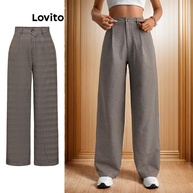 Calça Xadrez Feminina Lovito: Estilo Casual e Conforto - imagem 1