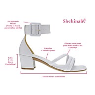 Sandália Shekinah Salto Grosso 5cm: Conforto e Estilo em um Só Calçado - imagem 2