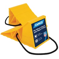 Calço de Roda Camco 44471 Amarelo com Corda - Segurança e Estabilidade para seu Trailer (Pacote com 2) - imagem 1