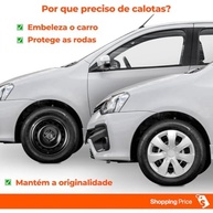 Kit 4 Calotas Aro 14 Prata Etios 2014-2015 Grid - Design Esportivo e Fixação Segura - imagem 3