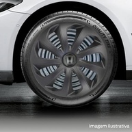 Jogo 4 Calotas Esportivas Velox Aro 15 - Preto Fosco para Honda Fit, City e Civic - imagem 3