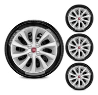 Jogo de Calotas Aro 15 4x100 Design Idea + Emblema Vermelho - Estilo e Personalidade para Seu Carro! - imagem 1