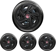 Jogo 4 Calotas Esportivas Nitro Aro 14 Preto Fosco - Fiat Uno, Argo, Cronos e Mais! - imagem 1