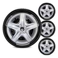 Jogo de Calotas Aro 15 4x100 Design Sandero com Emblema Preto - Renove Seu Carro! - imagem 1