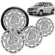 Kit 4 Calotas Palio Elx 2001 Aro 13 Prata Grid - Design Moderno e Fixação Segura - imagem 2
