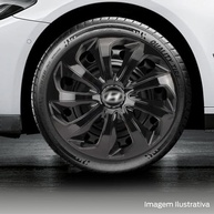 Jogo 4 Calotas Esportivas Velox Aro 14 Preto Brilhante para Hyundai HB20 Hatch e Sedan - imagem 3