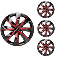 Jogo de Calotas Prime Black Red Aro 13 Universal - Estilo e Proteção para Seu Carro - imagem 2